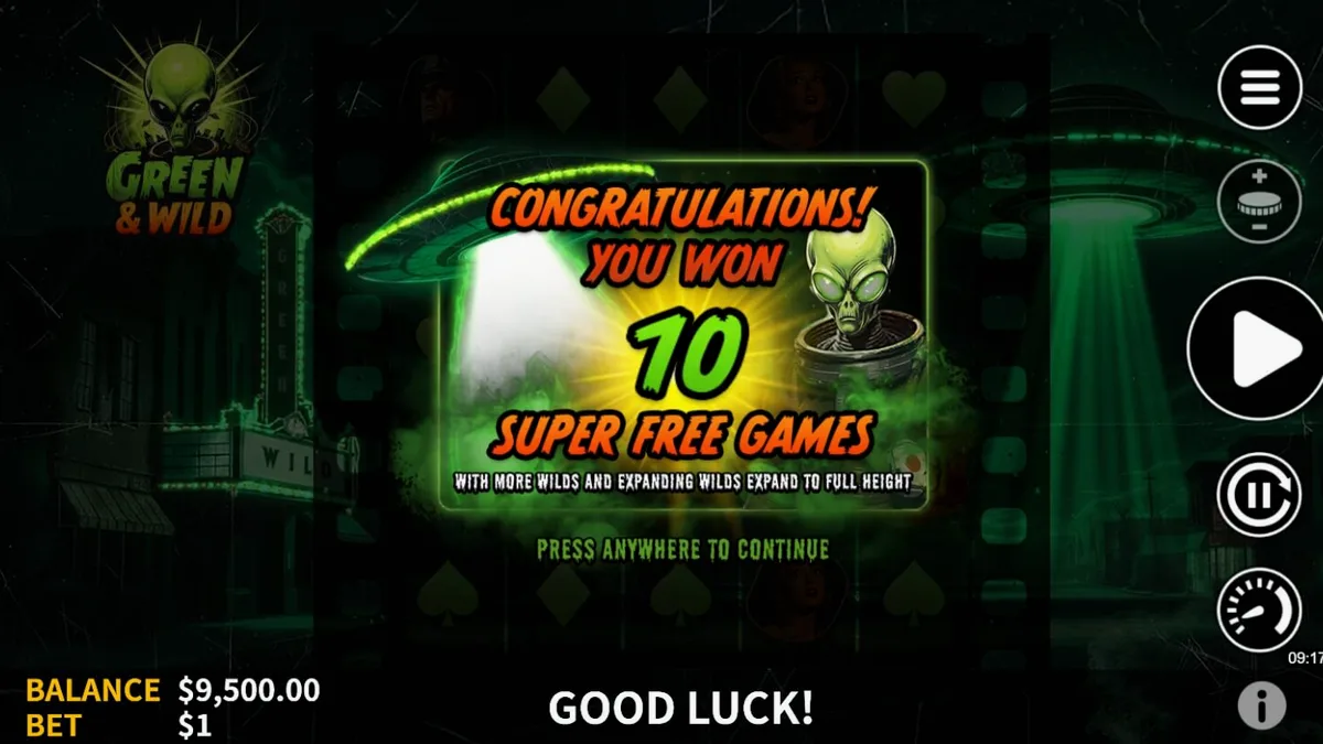 Pemandangan hutan rimbun dengan simbol satwa liar di slot Green & Wild
